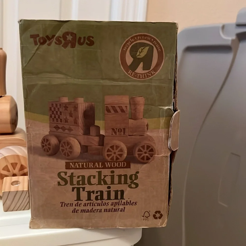 Toys r Us Natural Wood Train Set